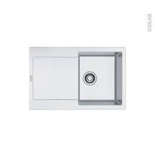Evier De Cuisine Maris Granit Blanc Artic 1 Bac Egouttoir A Encastrer Franke Oskab