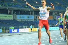 Gold medalist patryk dobek of poland poses for a photo during the medal ceremony for men's 800 metres during the second session on day 3 of the. Silesia Showcases Dobek S Versatility With Options Open For Tokyo Feature Wre 21 World Athletics