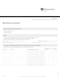Discovery Life Group Risk Beneficiary Nomination Form Fill Online Printable Fillable Blank Pdffiller