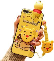 Obviously, you'll need to select an iphone case that fits your model of iphone, from 5 through 11, because not all cases will fit all models. Yellow Eating Honey Winnie Iphone 8 Plus Case Iphone 7 Plus Cartoon Case For Kids Girls Cute 3d Animal Character Cover Buy Online In El Salvador At Elsalvador Desertcart Com Productid 142366024