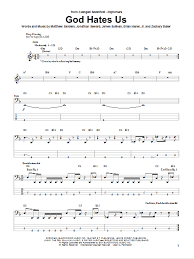 God Hates Us By Avenged Sevenfold Bass Tab Guitar Instructor