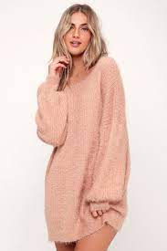Slater Blush Pink Fuzzy Sweater Dress Fuzzy Sweater Dress Pink Fuzzy Sweater Sweater Dress Women