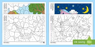 Ks3 Fractions Color By Number Teacher Made Note that the calculator uses the bidmas rules. simplifying fractions and improper fractions color by number