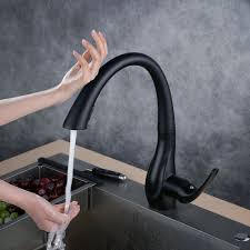 Double spout function spay and pillor water outlets. Black Touch Kitchen Faucet Mixer Tap With Pull Down Sprayer