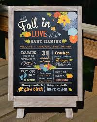 Fall In Love Baby Shower Board Chalkboard Baby Shower Chalkboard Sign Digital Printa Printable Invitation Card Baby Shower Chalkboard Baby Chalkboard Signs