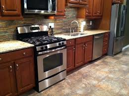 Harman Home Designs Slate Kitchen Cherry Cabinets Kitchen Kitchen Floor Tile
