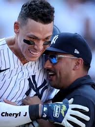 Aaron Judge Says Thank You Nestor Cortes 💙 Yankees players & Yankees Fans  are going to Miss You. Nestor Cortes ❤️