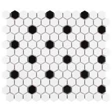White hexagon tiles could be a fun route to take. Hexagon Tile Flooring The Home Depot