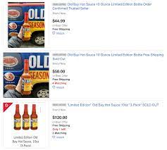 Old Bay S Sold Out Hot Sauce Is Now 50 A Bottle On Ebay