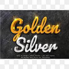 3d Mockup Golden Silver Text Effect Png Image Text Effect Psd For Free Download Pngtree Text Style Free Photoshop Text Mockup