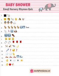 Have you got any more ideas to share with us? Free Printable Baby Shower Nursery Rhymes Emoji Quiz