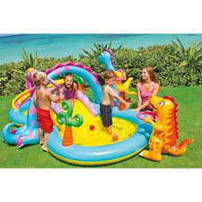 Intex Dinoland Pool Or Play Center Walmart Com Inflatable Pool Children Swimming Pool Intex