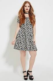 Plus Size Daisy Print Dress Plus Size Outfits Daisy Print Dress Plus Size Fashion