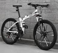 ETLIFE 26 Inch Folding Mountain Bike, 24 Speed Full Suspension Bicycle with  High-Carbon Steel, Dual Disc Brake Non-Slip Quick Release tire Folding MTB  ...