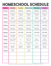 Whether you maintain it or not, you need to know that. Homeschool Schedule Template Free Printable Happiness Is Homemade