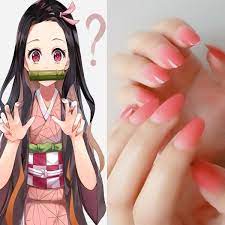 Maybe you would like to learn more about one of these? Demon Slayer Cosplay Kimetsu No Yaiba Kamado Nezuko Pink Fake Nail Artificial False Nails Aliexpress