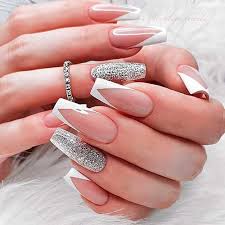 Coffin nail designs look great on long nails because of the ample nail bed space. Stunning V French Tip Nails Designs Cute Manicure
