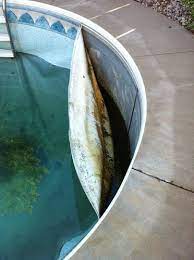 Begin this step by affixing a discharge hose that is connected to a submersible, or sump, pump to your pool's drain. Pool Liner Coming Out Of Track