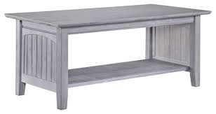 Natural finishing lends the humblenest nashau farmhouse / cottage stone coffee table a refined, yet rustic look in your home. Atlantic Furniture Nantucket Coffee Table In Driftwood Gray Farmhouse Coffee Tables By Homesquare Houzz