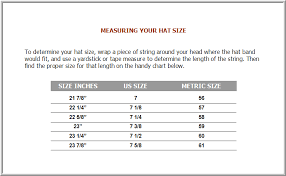 Marques Blog Hat Size Chart