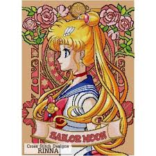 See more ideas about moon cross stitch, sailor moon, cross stitch. Cross Stitch Pattern Only Sailor Moon Art Nouveau Style Portrait Anime Shopee Philippines