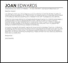 Writing a great physician cover letter is an important step in getting hired at a new job, but it can be hard to know what to include and how to format a cover letter. Maternity Leave Letter Example To Employer Letter Samples Templates