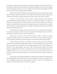 Educational System In The Philippines Content