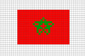 Flag Of Morocco Pixel Art Pixel Art Flag Art Flag Cross Stitch