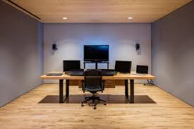 Within an empty 10,000 sq. Custom Made Solid Wood Luxury Desks Brooklyn Nyc Sentient