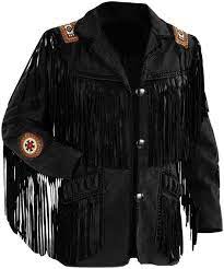 Western cowboy real leather jacket with special eagle bead design. Leatheray Men S Fashion Western Fringe Beaded Jacket Suede Leather At Amazon Men S Clothing Store