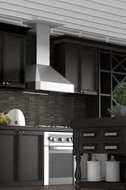 A grease filter helps traps unwanted grease and odors. The Zline 455 Wall Mount Stainless Steel Range Hood It Has A Modern Design A Crown Molding Extension Ducting And Ductless Ve Modern Kitchen Ideas Stainless Steel Range Hood Wooden