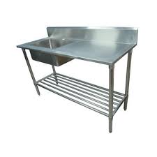 600x1500mm New Commercial Single Bowl Kitchen Sink 304 Stainless Steel Bench E0 Ebay Stainless Steel Bench Single Bowl Kitchen Sink Commercial Kitchen