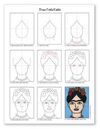Free downloadable mindfulness colouring pages. Frida Kahlo Art Projects For Kids