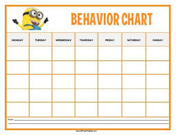 Free Printable Minions Behavior Chart School Behavior