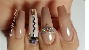 Baby boomer de colores (uñas acrilicas 2017). Unas Acrilicas Coffin Colores Neutrales Peticion Youtube