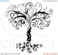Black And White Tree Drawing Tree Drawings Black And White Clipart Ornate Whimsical Tree Of Life In Black And White Royalty Tree Of Life Tattoo Family Tree Tattoo Tree Tattoo