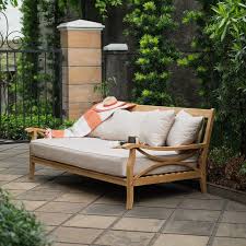 Brunswick Teak Patio Daybed With Cushions Patio Daybed Outdoor Daybed Patio Sofa