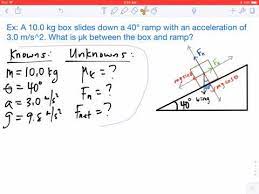 But it is not easy to do. How To Solve Coefficient Of Friction Down A Ramp Youtube