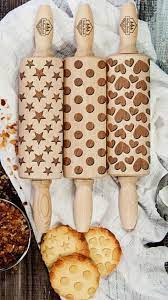 Engraved Rolling Pins Will Make Your Desserts Look Whimsical Engraved Rolling Pins Rolling Pin Food