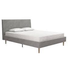 Still looking for something a bit more specific? Queen Daphne Upholstered Bed With Headboard And Modern Platform Frame Light Gray Velvet Mr Kate Target
