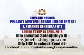 Taklimat dihadiri oleh pegawai dan pengkhidmat di pejabat menteri besar. Jawatan Kosong Di Pejabat Menteri Besar Johor Pmbj 14 April 2016