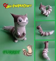 Paperized Pokemon Furret Papercrfaft Paper Craft Videos Pokemon Paper Crafts