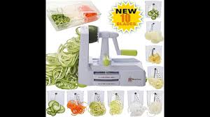 螺旋式蔬菜切片机带4个旋转刀片切割机面食意大利面西葫芦面条机厨房蔬菜工具spiralizer vegetable slicer cool kitchen gadgets vegetable cutter cool kitchens