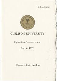 Clemson Commencement Program, May 1977