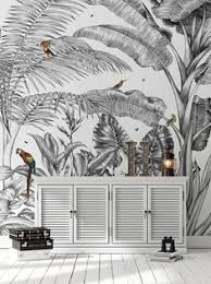 Papier peint intissé tapisserie murales panoramique d esquisse noir et blanc abstrait arbre minimaliste oiseau tv fond d'écran. 300 Idees De Papier Peint Noir Blanc En 2021 Papier Peint Decoration Interieure Decoration