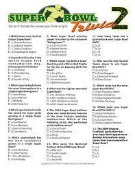 Printable games are those that can be discovered online for kids to answer or create worksheets with … Super Bowl Trivia Ii