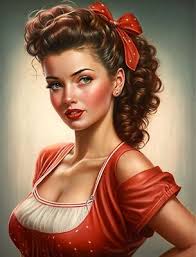 1950's pin up girl Metal Plaque Sign Bar Man Novelty Gift AI ART cave retro  d3