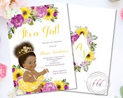 I am sure that they will appreciate these kind of gifts. It S A Girl Baby Shower Invitation African American Baby Shower Sunflower Baby S Baby Shower Purple Yellow Girl Baby Shower Sunflower Baby Shower Invitations