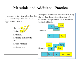 This activity requires students use early phonics skills to decode words to be able to find the correct picture. Sight Words Cvc Words