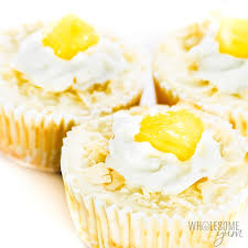 Keto Piña Colada Cheesecake Cupcakes Recipe